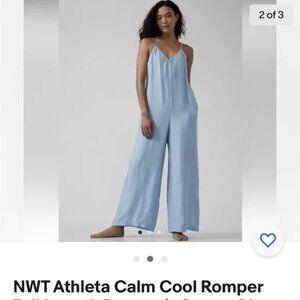 Athleta Medium Clam Cool Romper Wide Leg Oversized Romper NWT